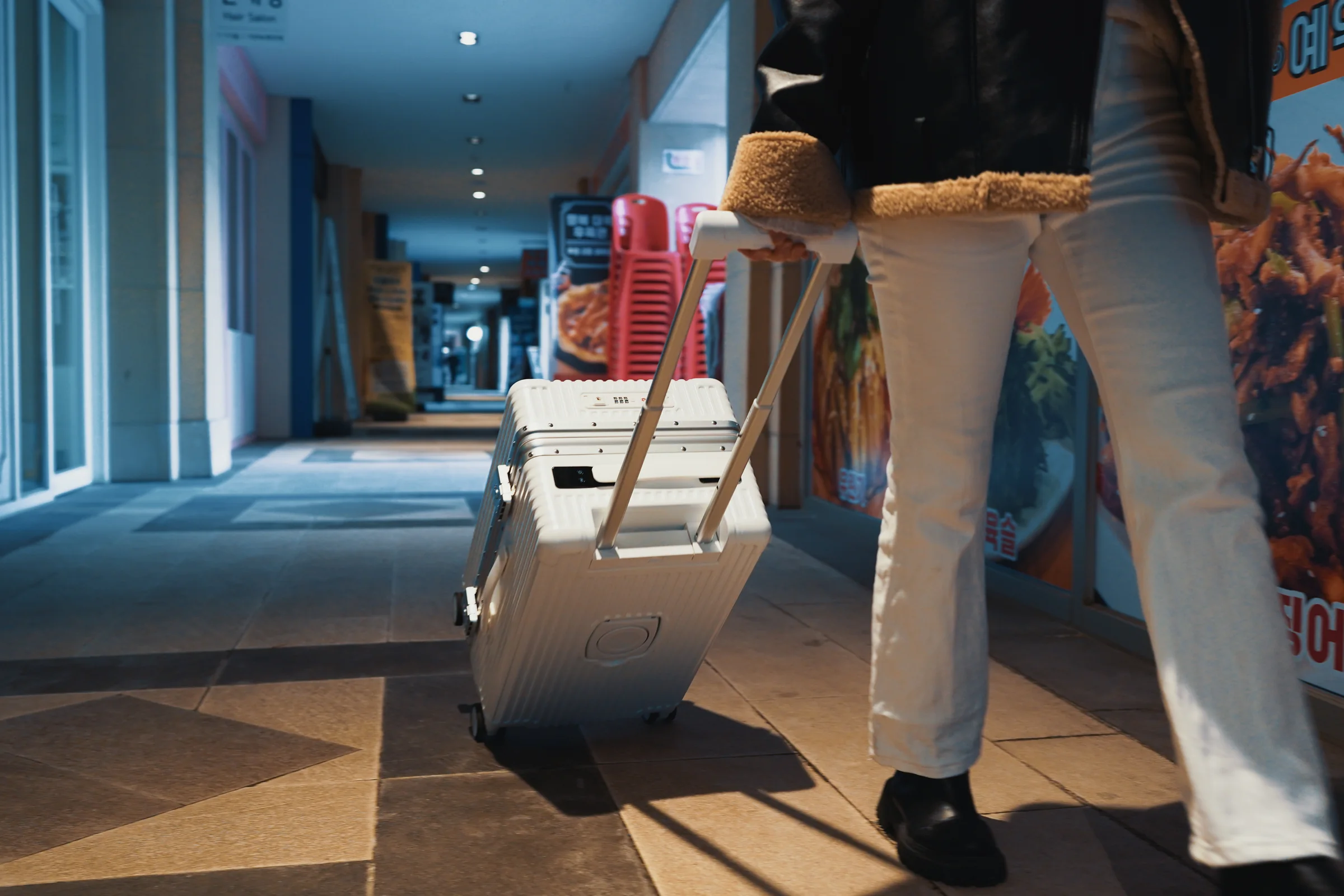 Une valise Vergia sur la route